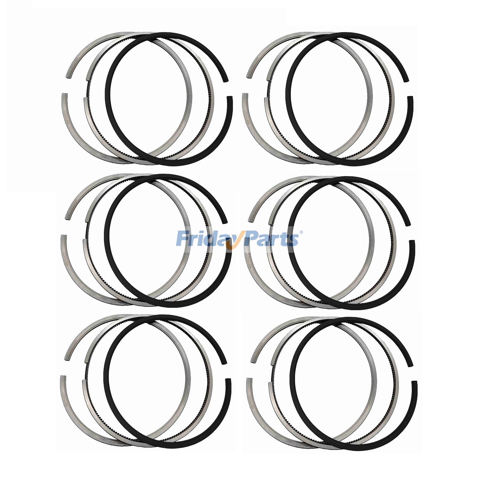 Kit de aros de pistón 4955251 para motor Cummins 6B5.9 6C8.3 B3.3 B4.5 ISB QSB3.3 QSB6.7 QSB7 para Motor,Excavadora,Montacargas,Pala cargadora