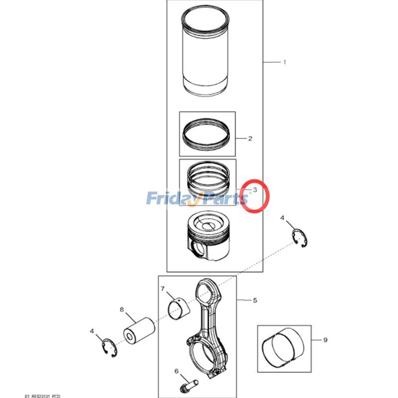 Piston Ring Kit for Dozer,Engine,Loader,Tractor,Others