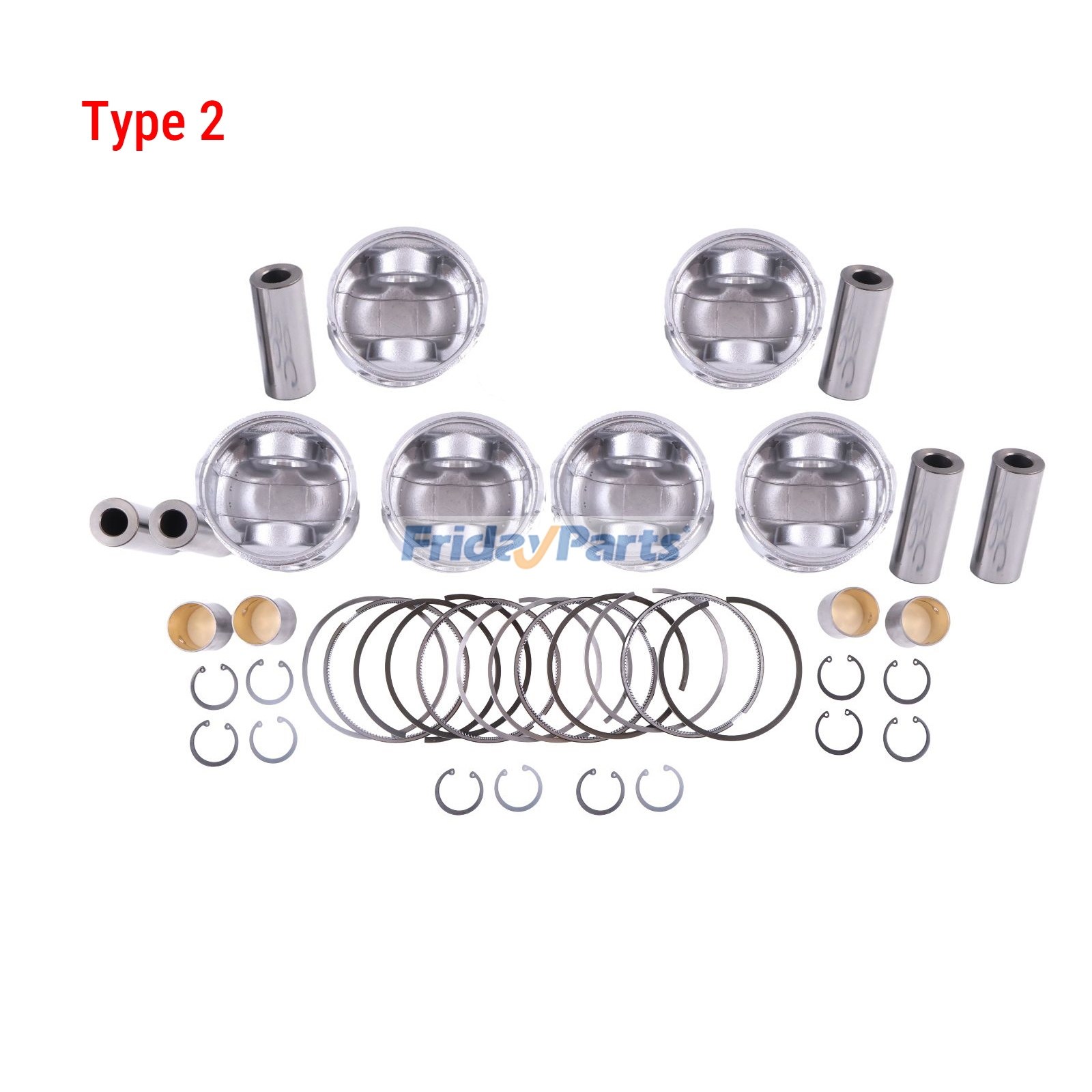 Kit piston et segment injection indirecte de FridayParts