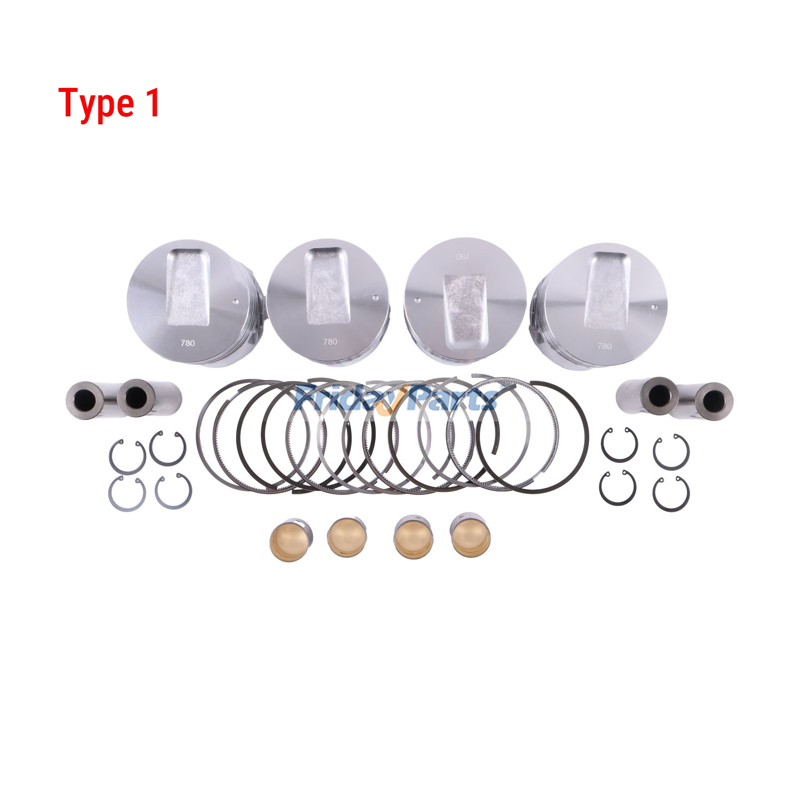 Kit piston et segment injection indirecte 
