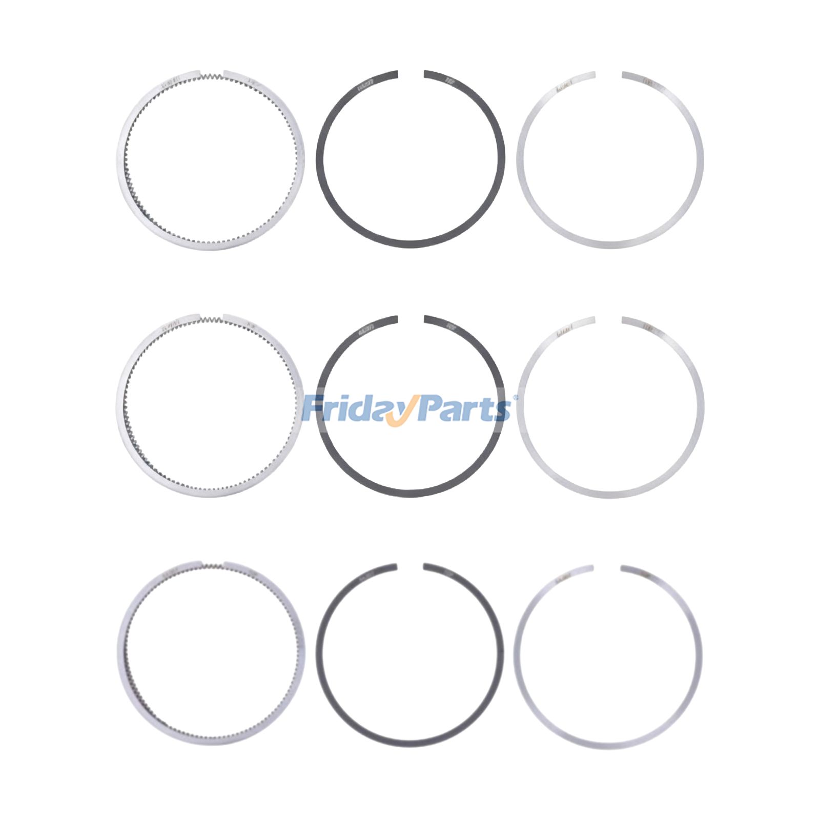 3er-Set Kolbenringe 14601-21050 für Kubota-Motor D600 Traktor G3200 G5200H G-5500S GL-3500 R1-10 RX75 RX95