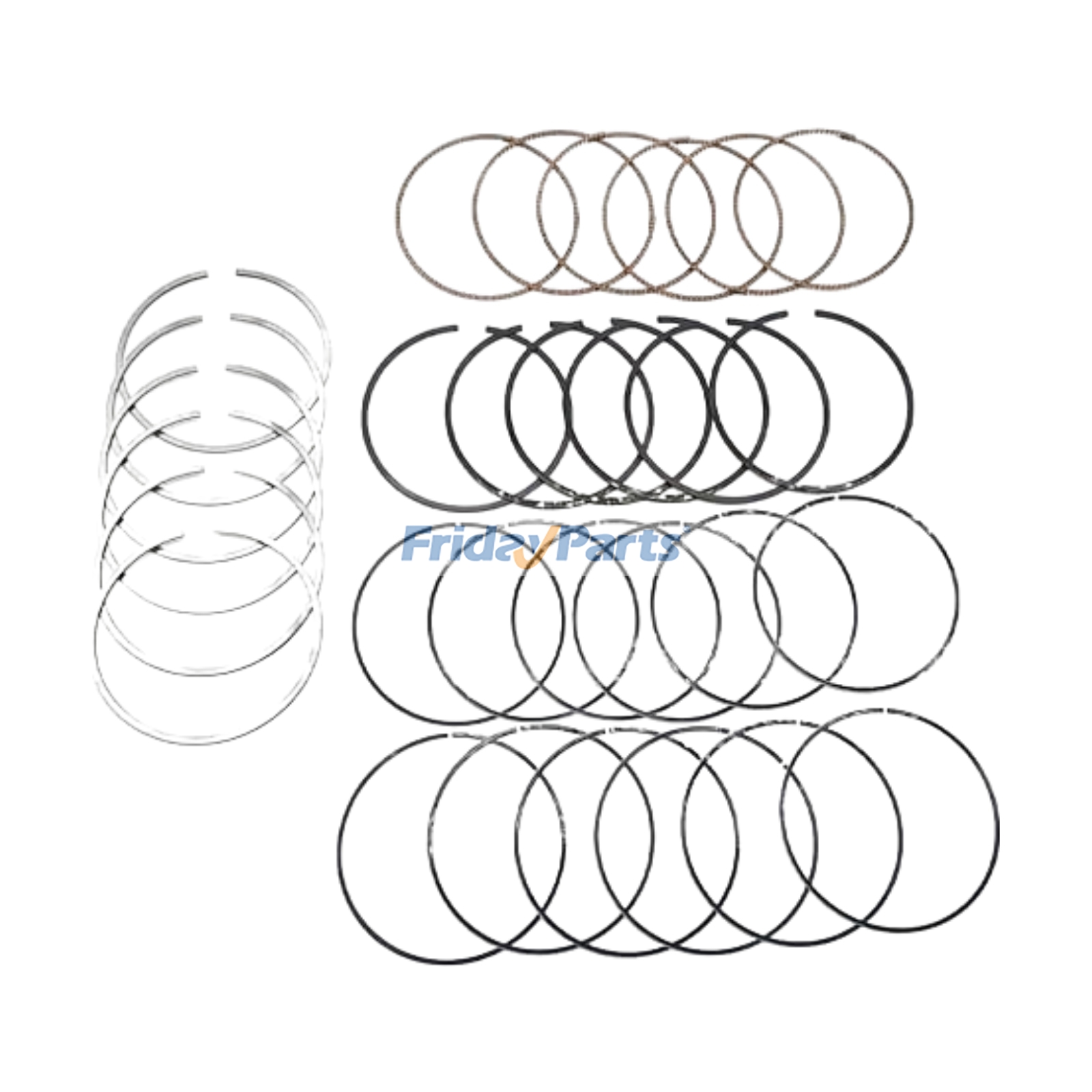 Piston Ring Set 23040-3CGA0 for Hyundai Azera Santa Fe Kia Cadenza Sedona Sorento 3.3L 2011-2019
