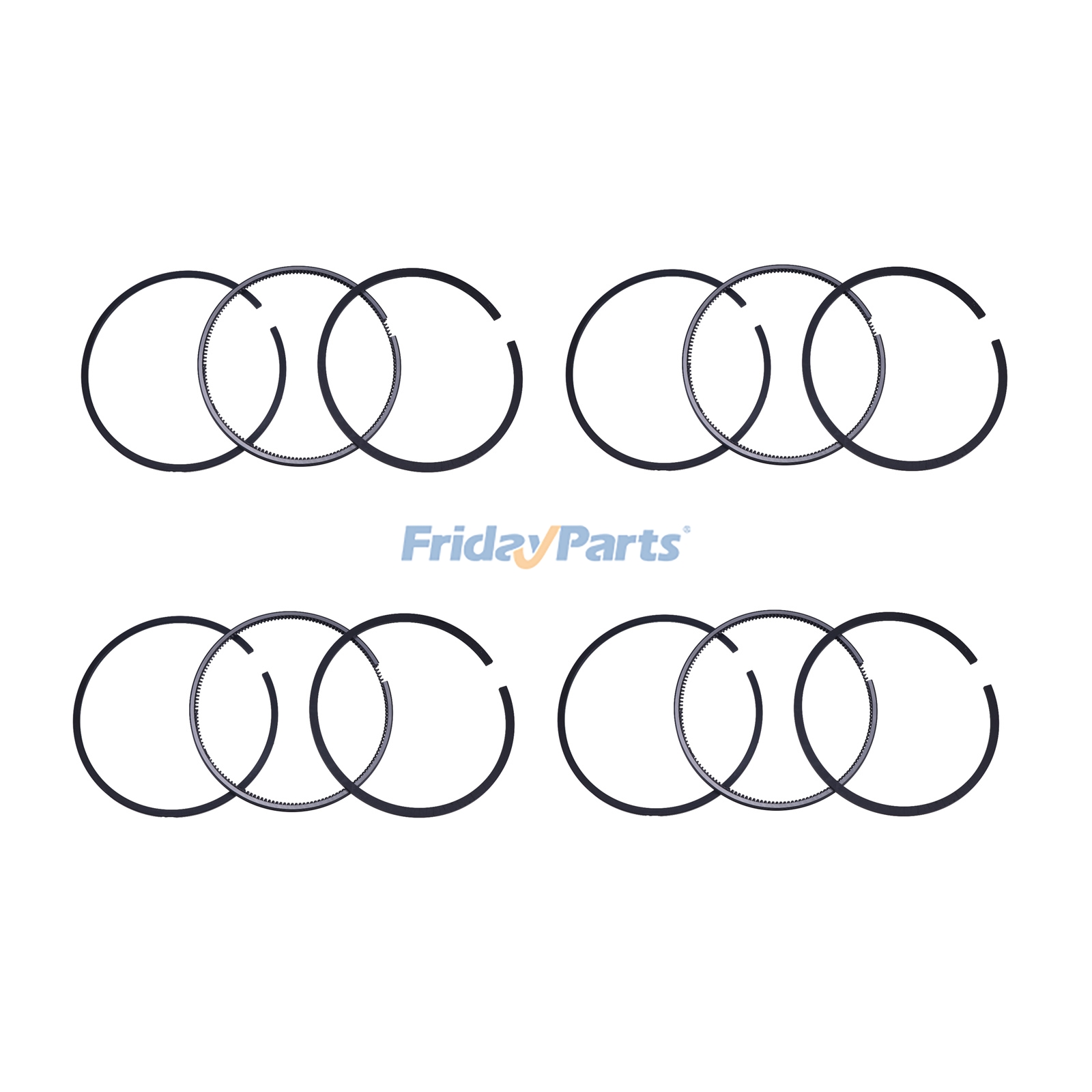 Piston Ring Set AT211742 for Yanmar Enigne 4TNE98 John Deere Excavator 80 Loader 244H, 304H