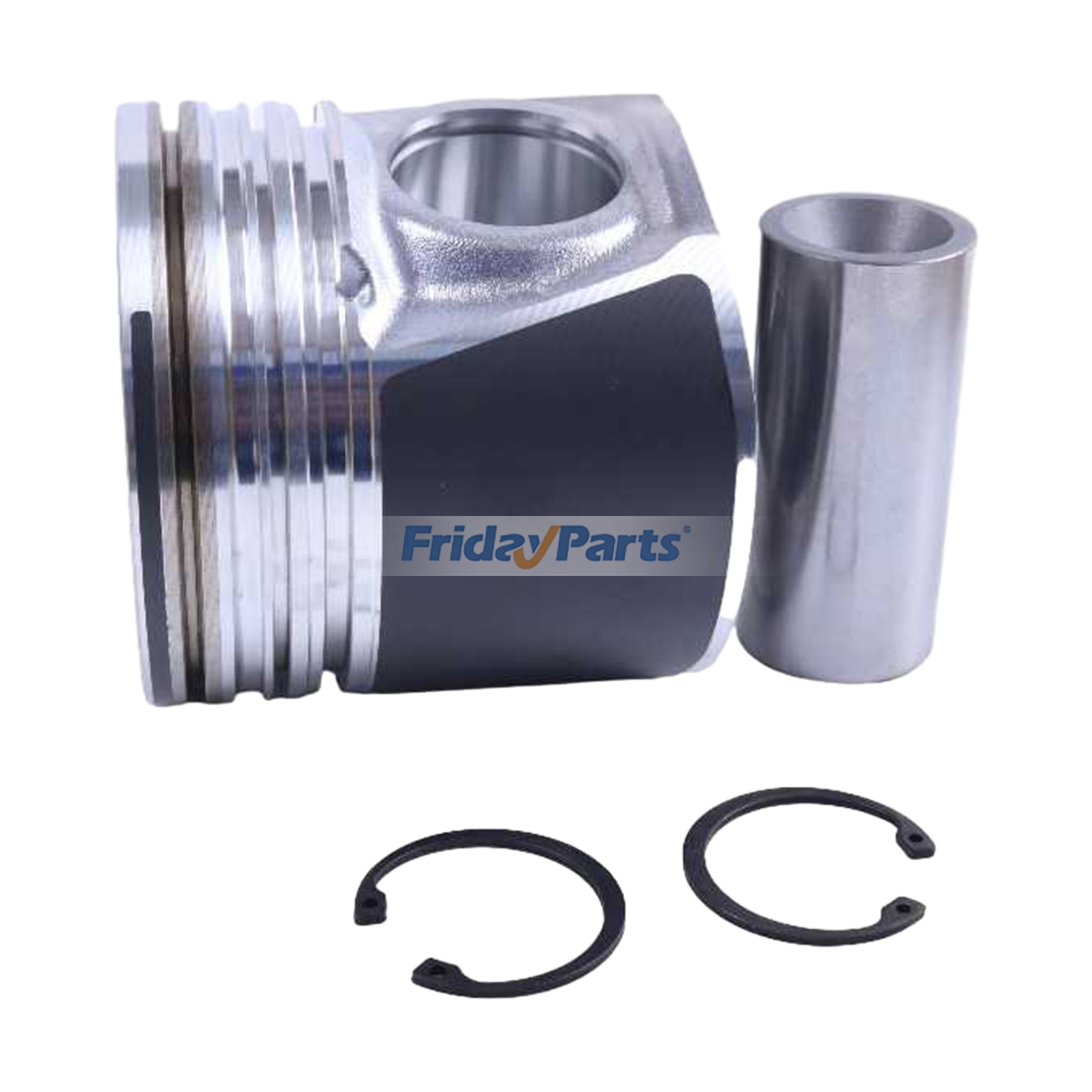 Pistón con pasador y clip 504208874 para motor FPT/Iveco F4GE9484, cargadora New Holland C190, excavadora L190, manipulador telescópico E175B, LM5040, LM5060.