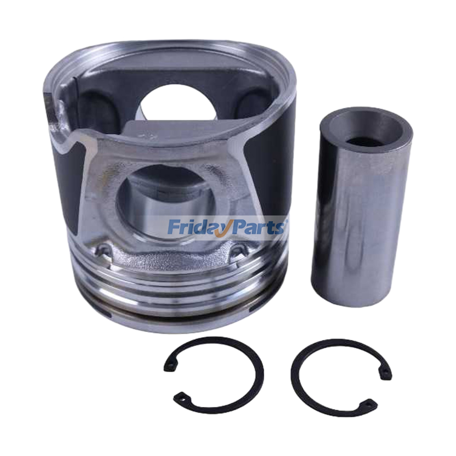 Pistón con pasador y clip 504208874 para motor FPT/Iveco F4GE9484, cargadora New Holland C190, excavadora L190, manipulador telescópico E175B, LM5040, LM5060. de FridayParts