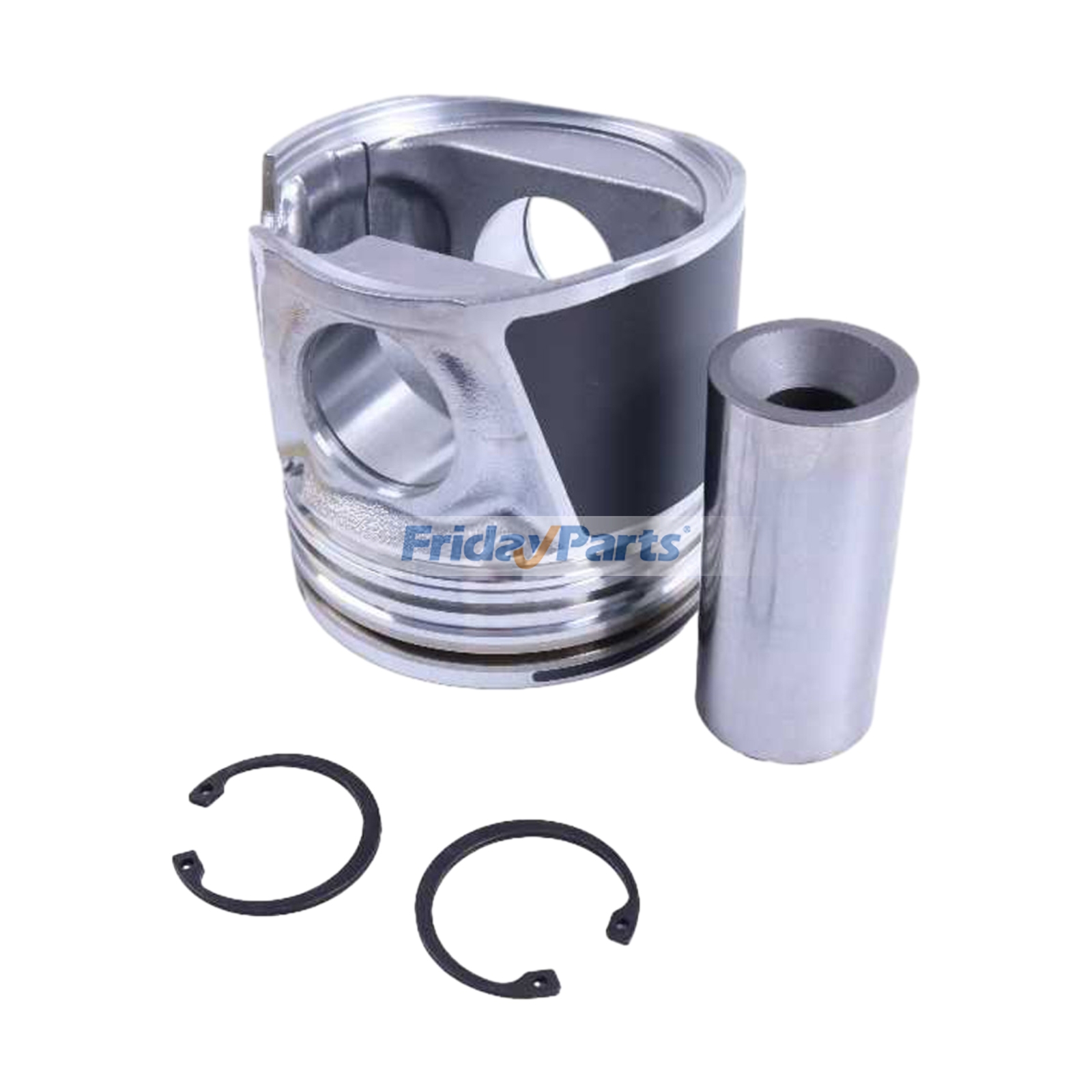 Pistón con pasador y clip 504208874 para motor FPT/Iveco F4GE9484, cargadora New Holland C190, excavadora L190, manipulador telescópico E175B, LM5040, LM5060.