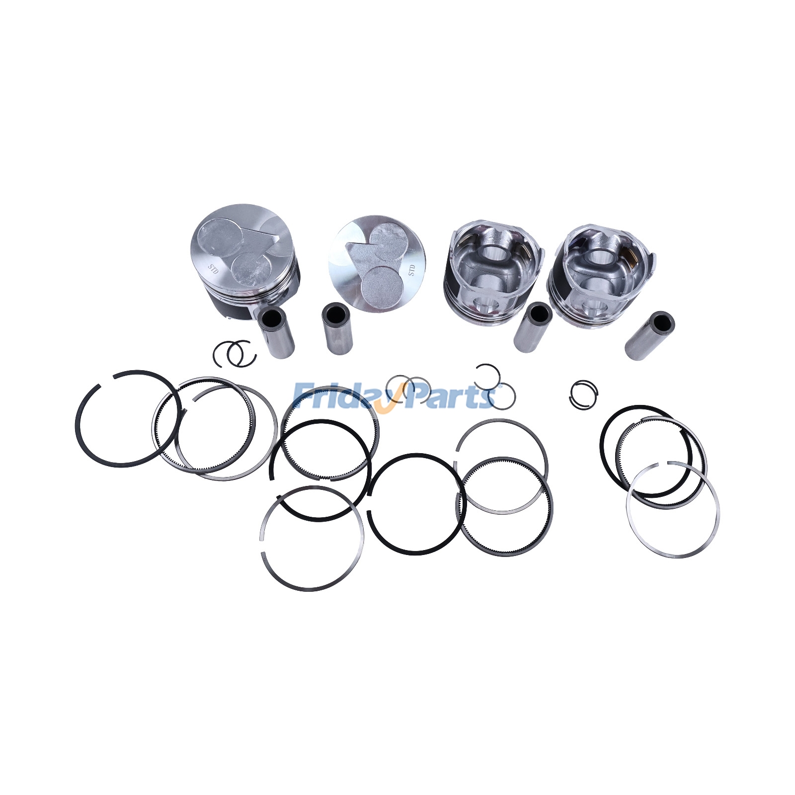 Kit de pistón para motor Kubota V1505 V1505T Cargadora CASE 1825B de FridayParts