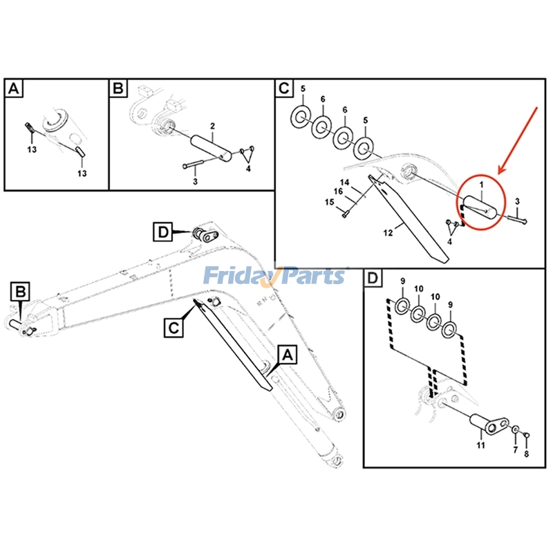Pivot Pin for Excavator