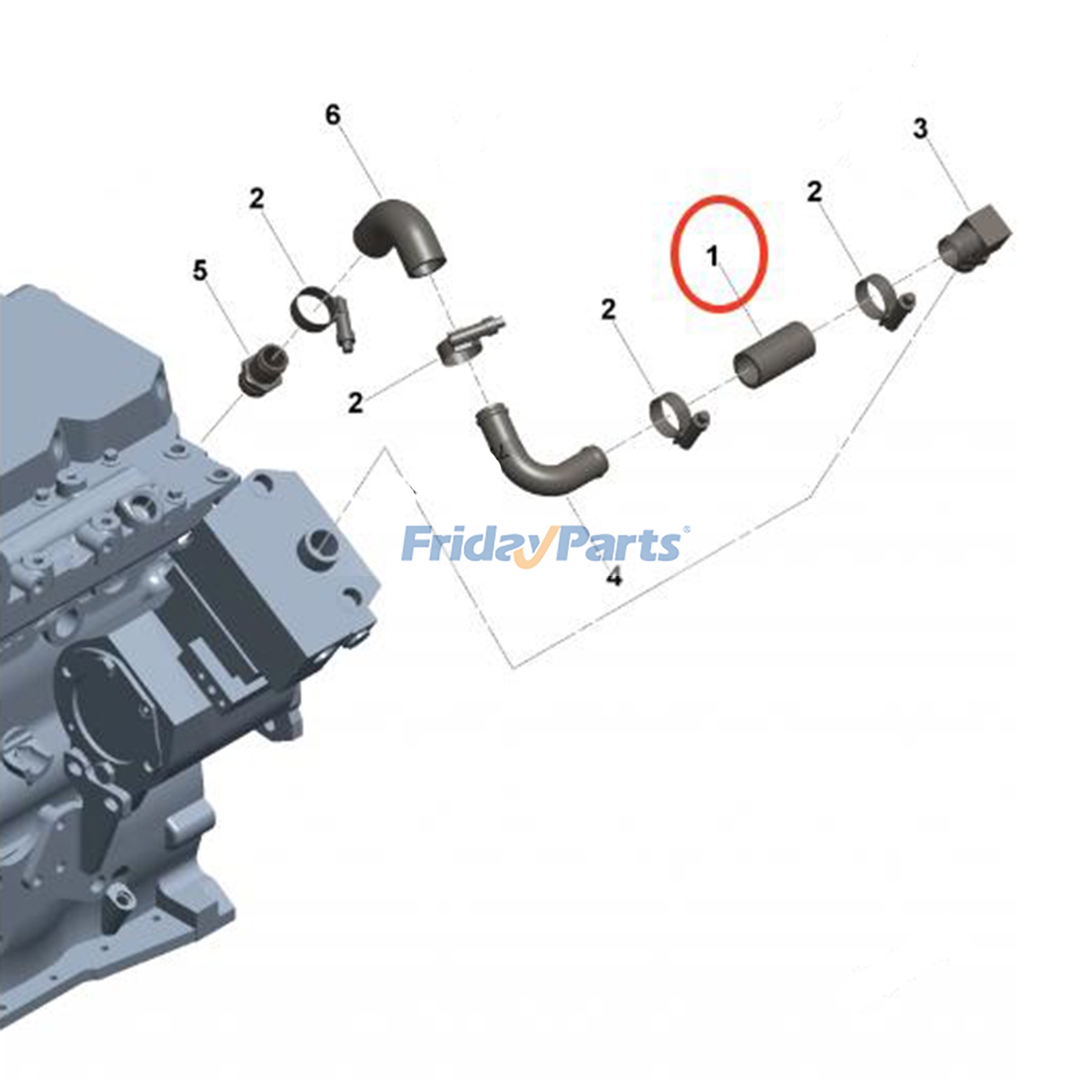 FridayParts Einfacher Schlauch