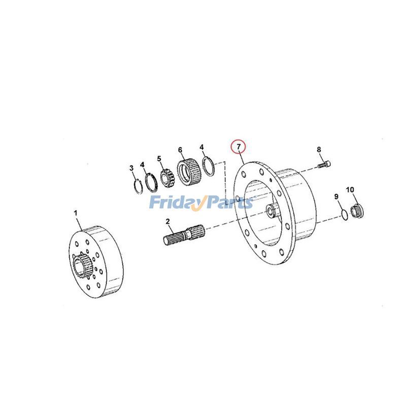Planet Pinion Carriererpillar CAT Backhoe for Loader