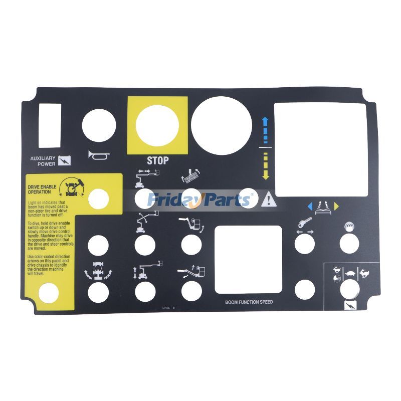 Platform Control Panel Decal 52436GT 52436 for Genie Boom Lift Z-34/22N Z-34/22