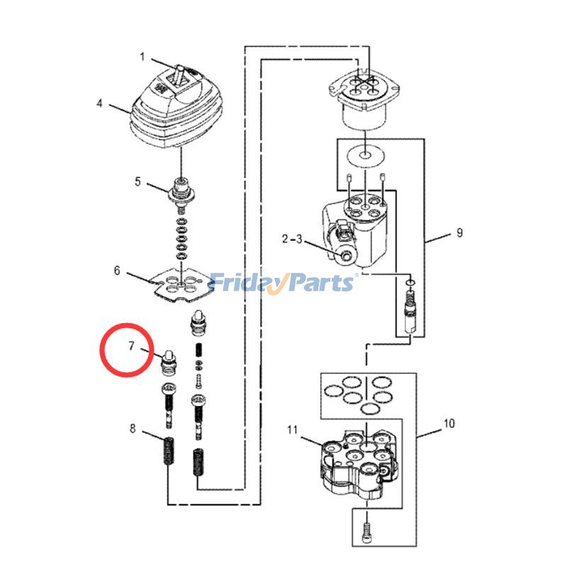  8 Pcs Joystick Pilot Control Plungererpillar CAT For CAT
