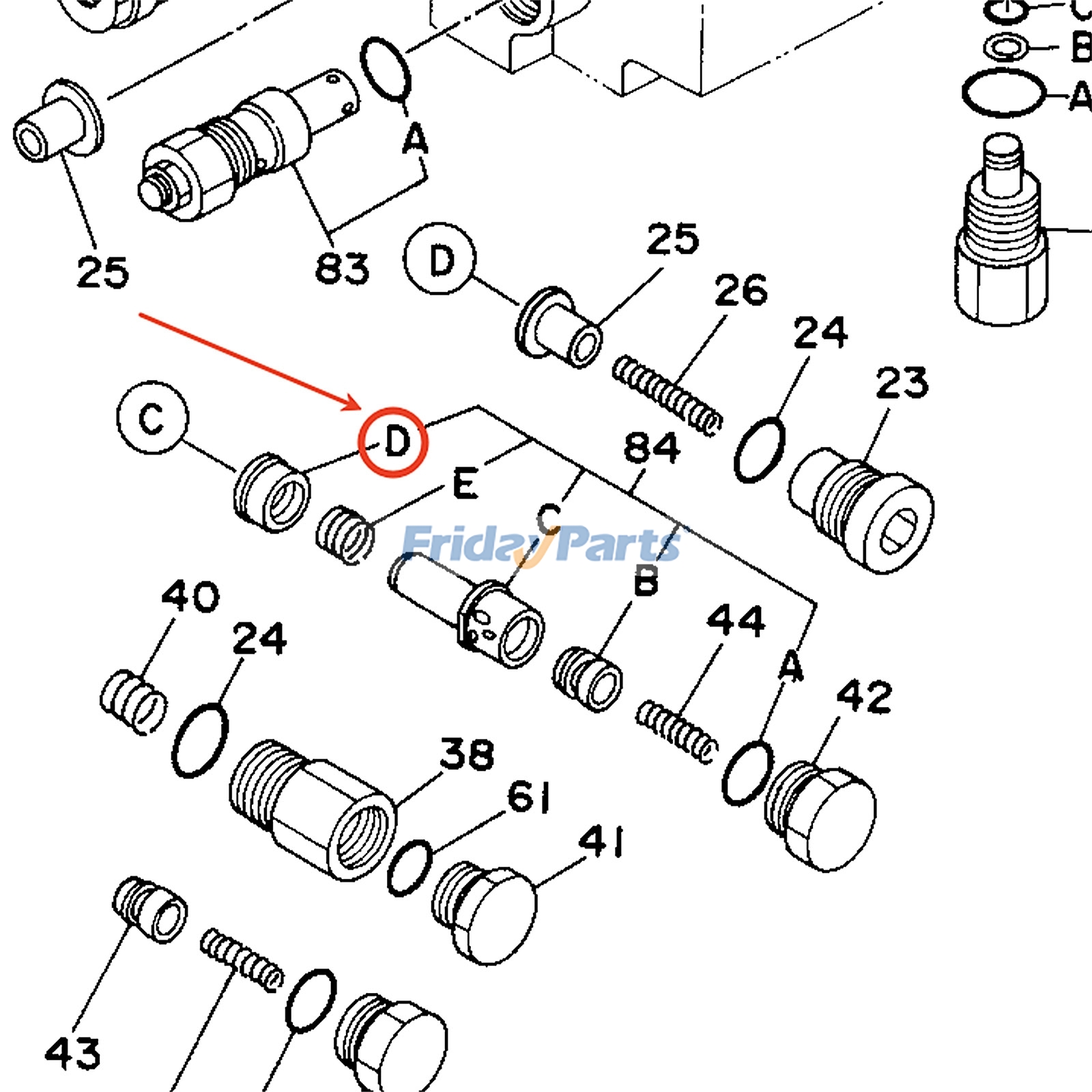 Poppet for Excavator