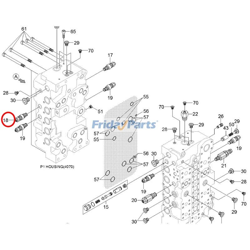 エクスカベーター ポートリリーフバルブ
