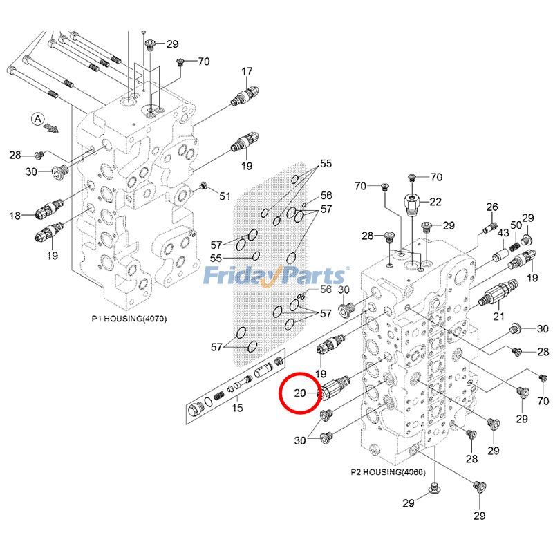Port Relief Valve for Excavator