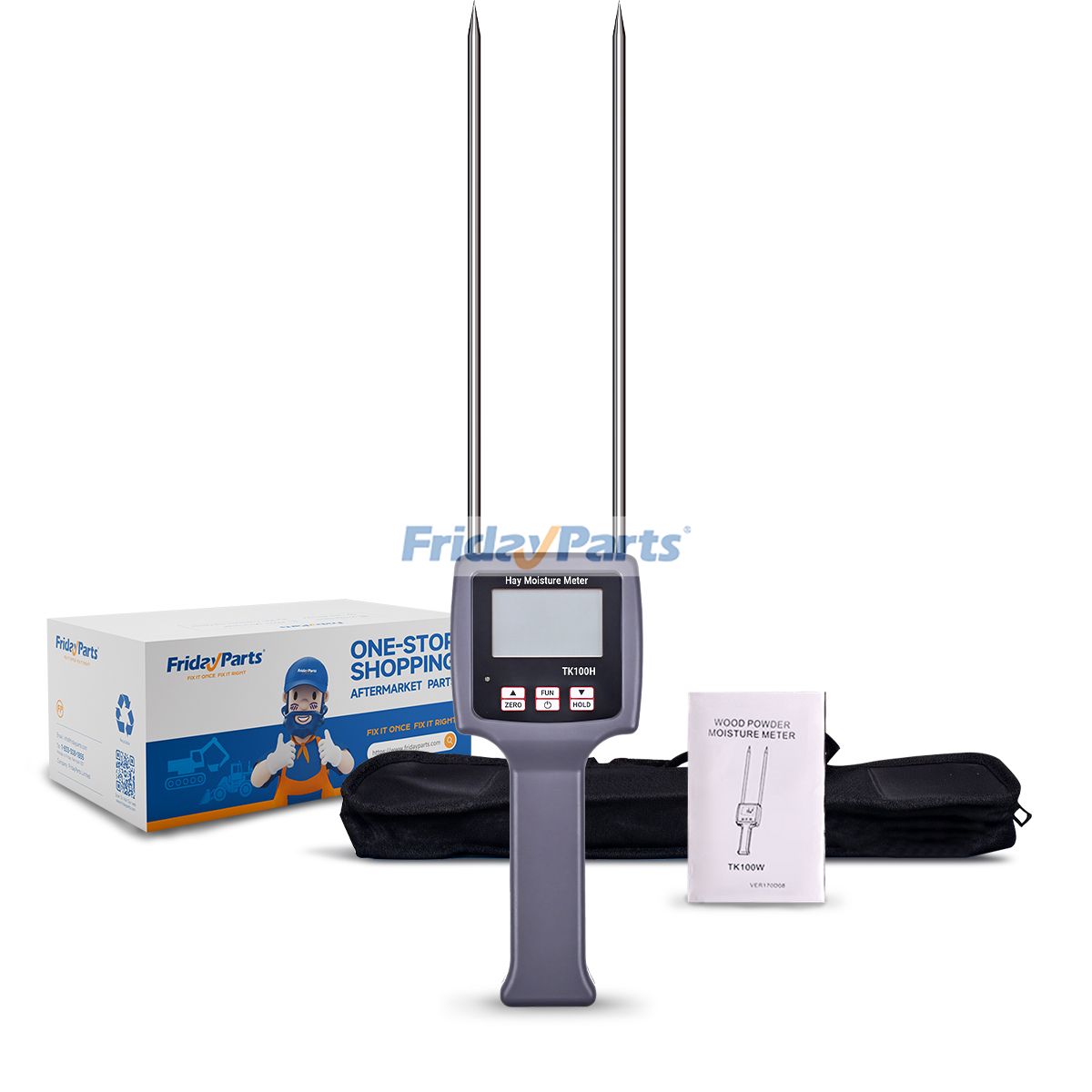 TK100H Portable Hay Moisture Meter High-Precision Moisture Tester with Integrated Probe for Accurate Forage Monitoring and Spoilage Prevention