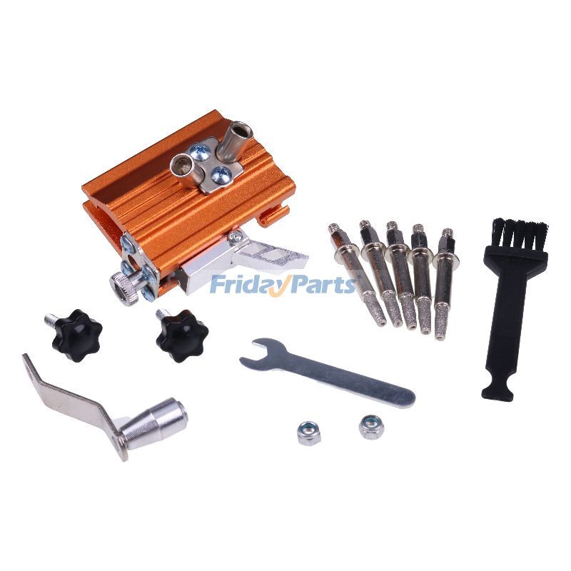 Ensemble de gabarit d'affûtage électrique manuel portable amélioré avec tête de brosse à gants et tête de meulage pour toutes les chaînes de scie électriques de FridayParts