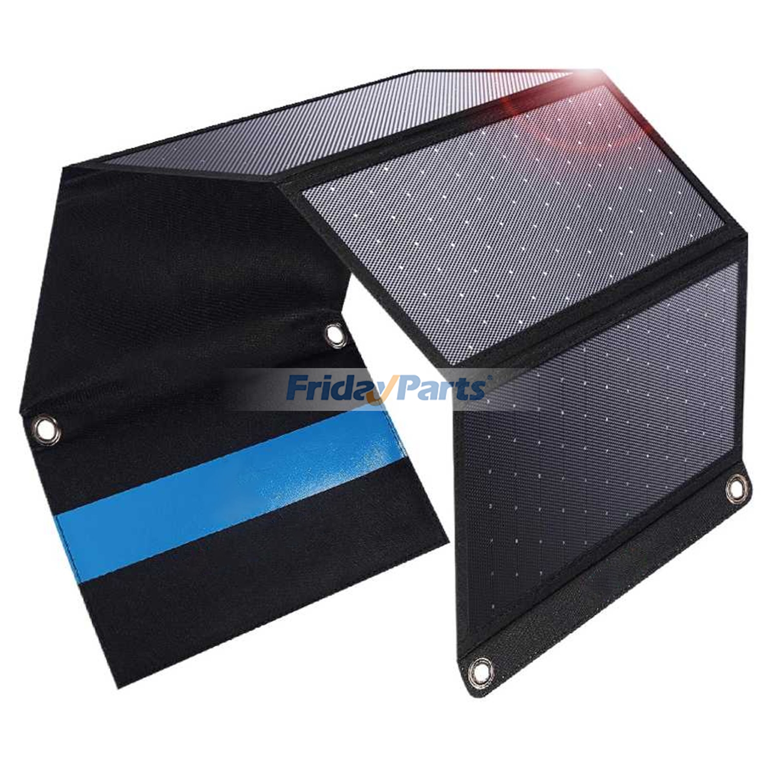 Portable Foldable Solar Panel Charger with Smart Power Distribution, Dual USB-A QC3.0 & USB-C, IP65 Water-Resistant for Camping & Hiking