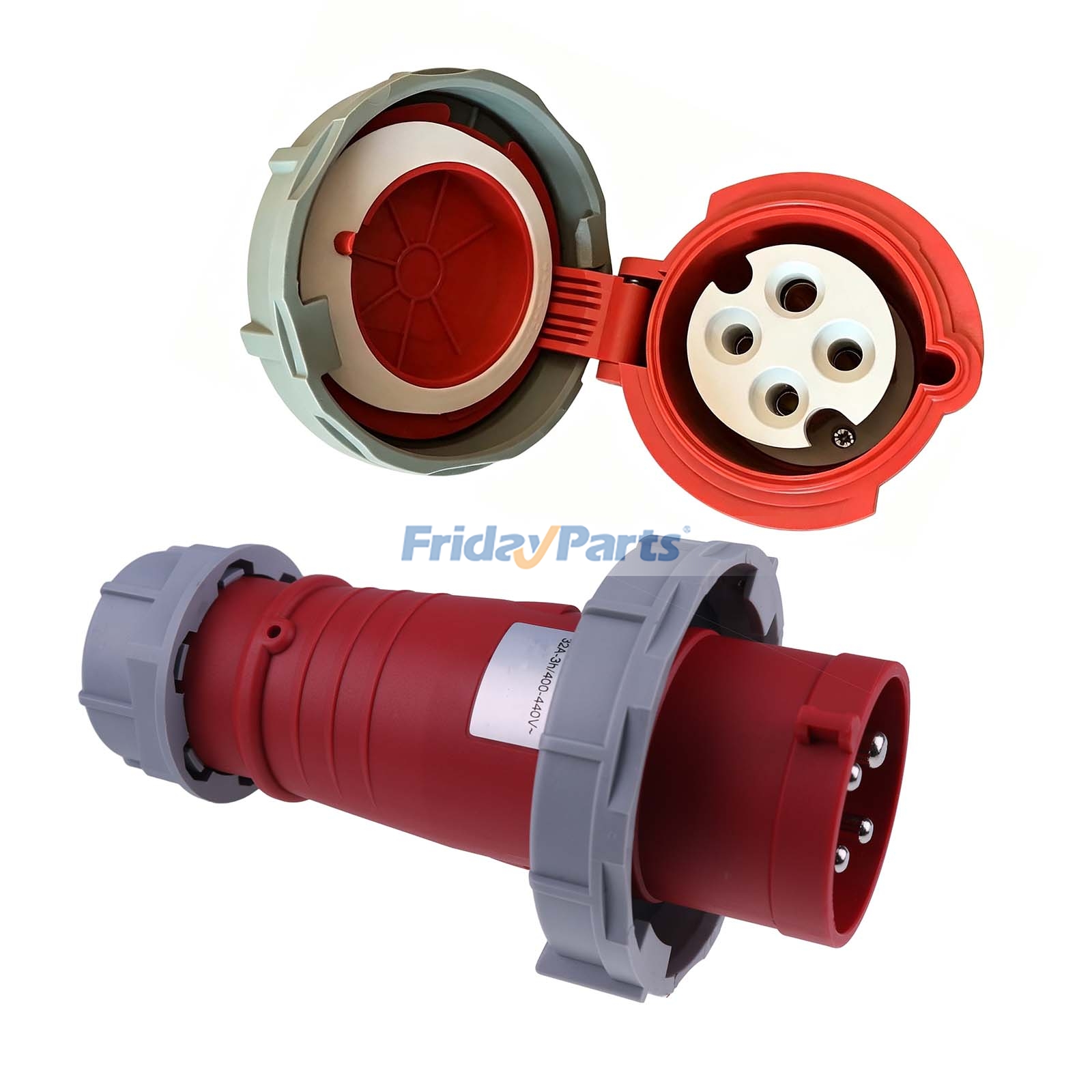 Power Plug Connector With Female Socket 22-02378-00 for Carrier Container Refrigeration Unit 69NT40-449 69NT40-459 Premium Quality with 3-Year Warranty