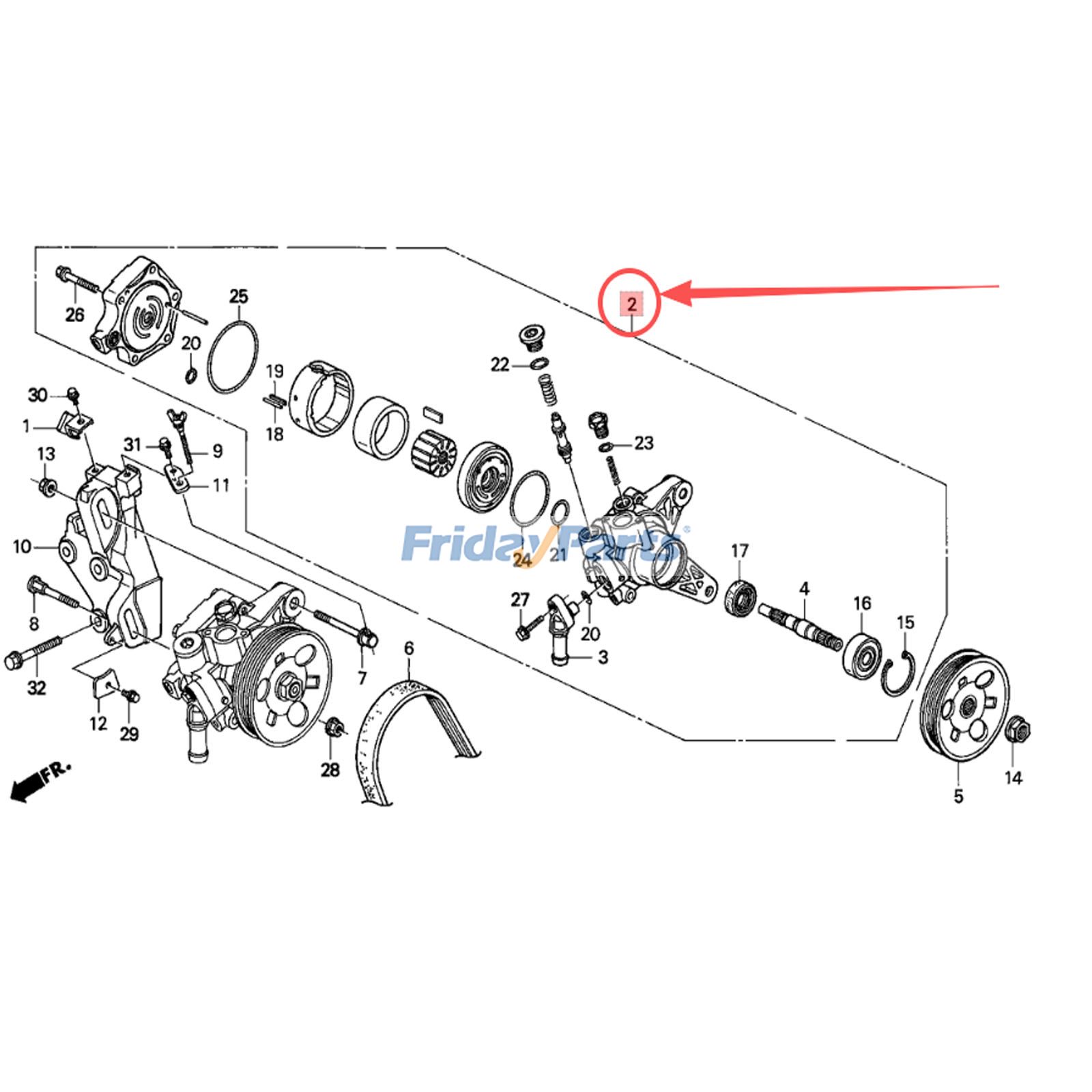 Power Steering Pump for Vehicle