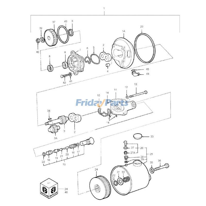 Achetez Pompe de direction assistée New Holland chez FridayParts