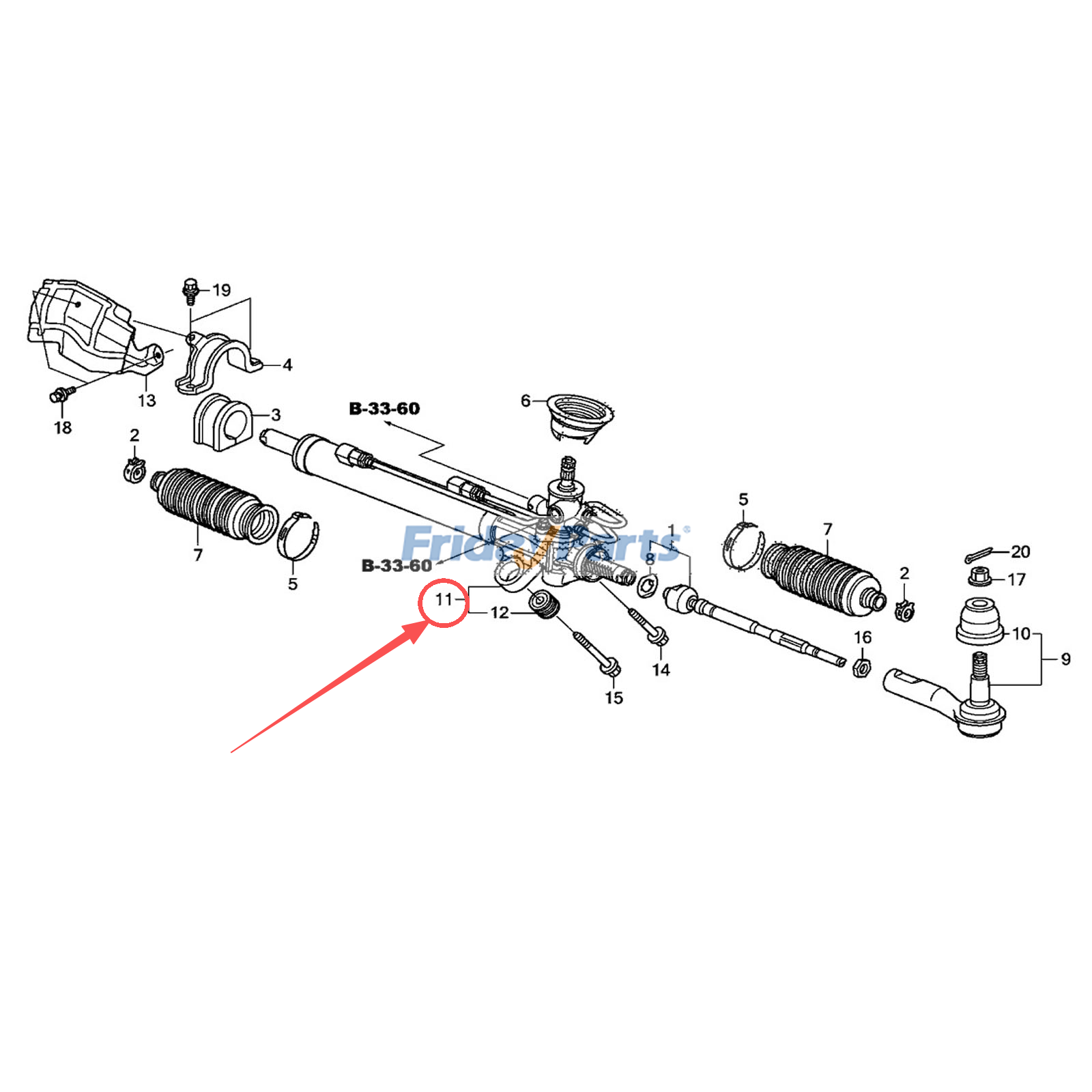 Power Steering Rack for Vehicle
