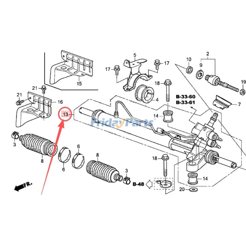 Power Steering Rack & Pinion Assembly for Vehicle
