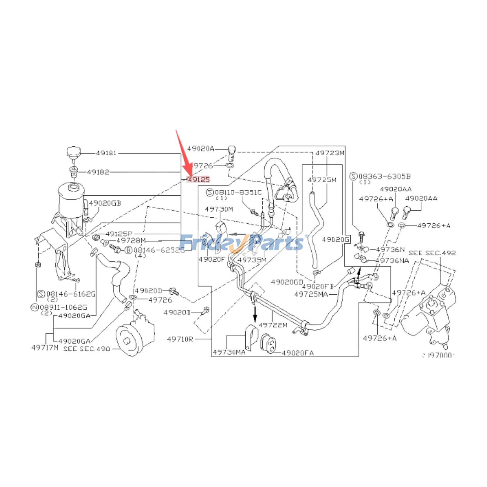 Power Steering Reservoir For Nissan Vehicle