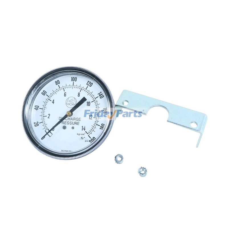 200 PSI Max Discharge Pressure Gauge 35706761 for Doosan Bobcat Air Compressor P130 P150 P160 P175 T2 T4F XP175