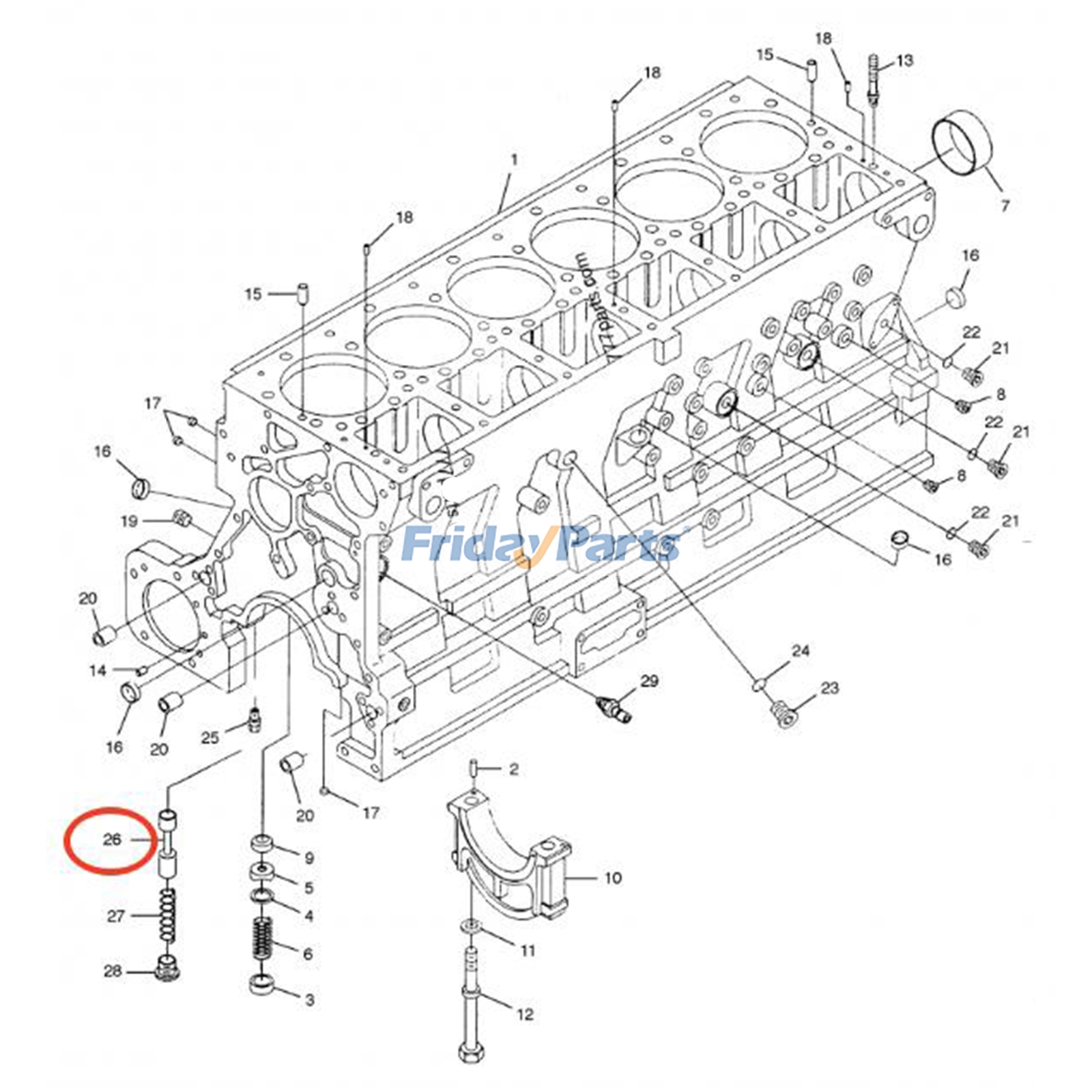 Pressure Regulator Plunger for Engine,Excavator,Loader
