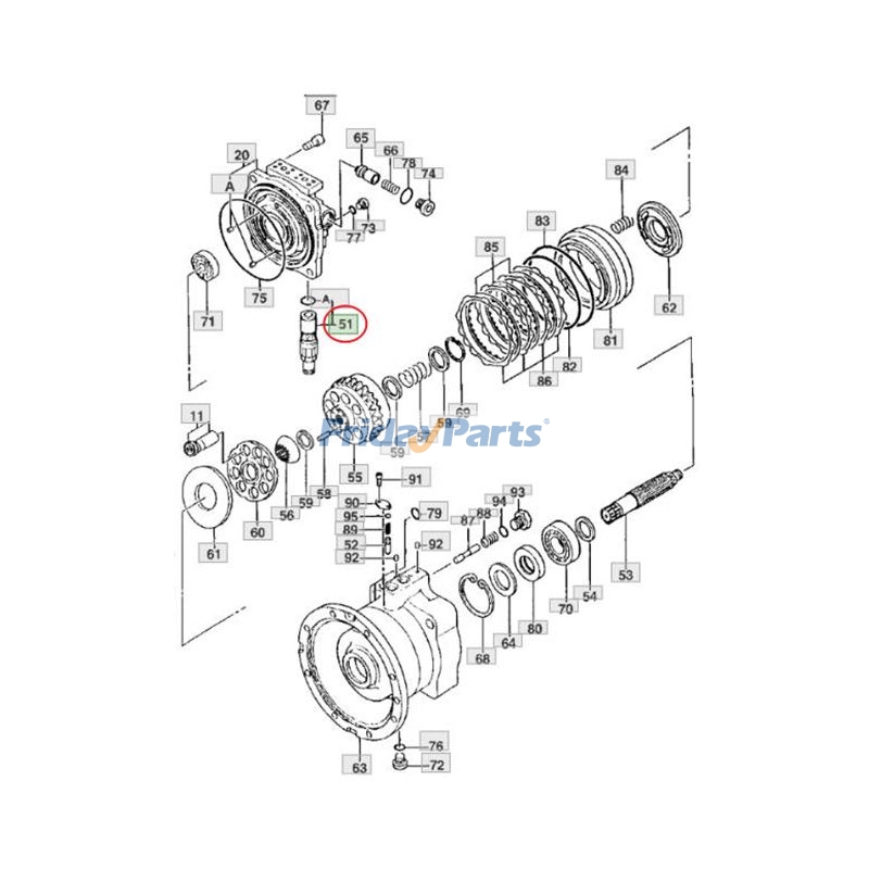 Pressure Relief Valve for Excavator
