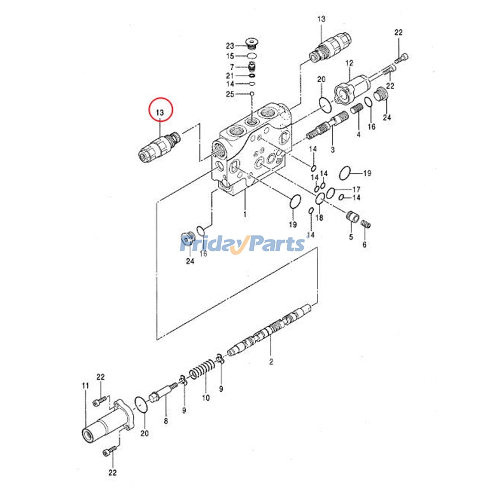 Pressure Relief Valve for Excavator