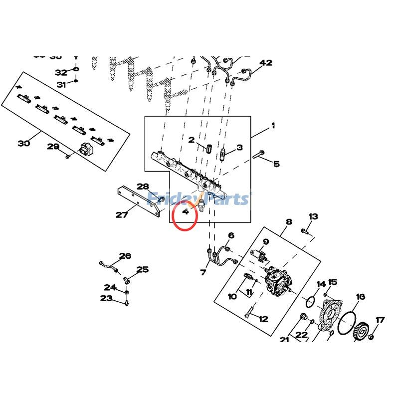 Pressure Sensor RE520930 for John Deere Loader 310J 310K 315SJ 410J 710J for less