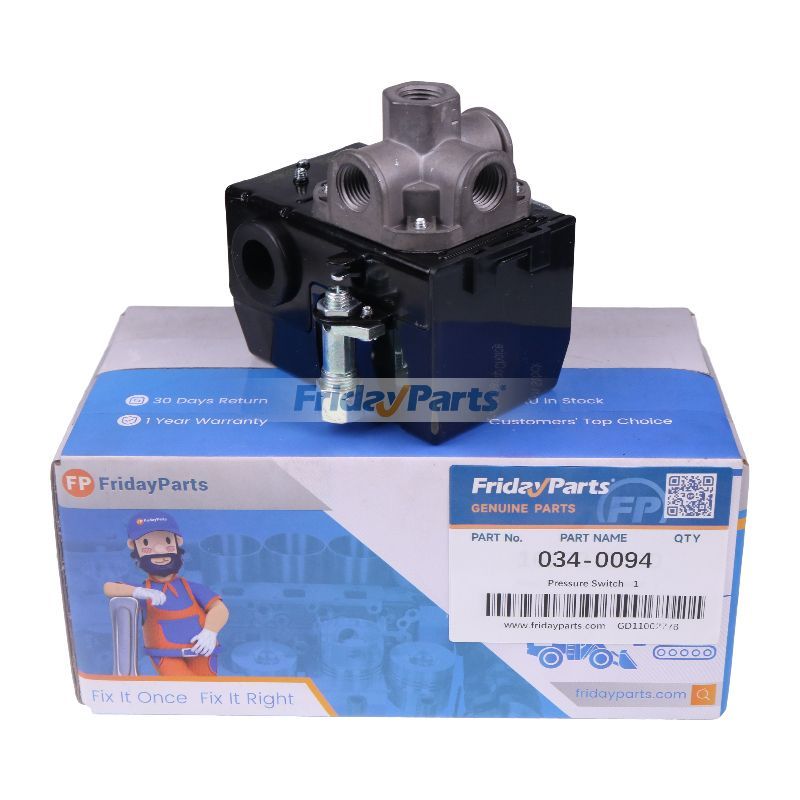 Pressure Switch 034-0094 for Sanborn Makita Air Compressor MAC1000 MAC2000 MAC3000 MAC4000