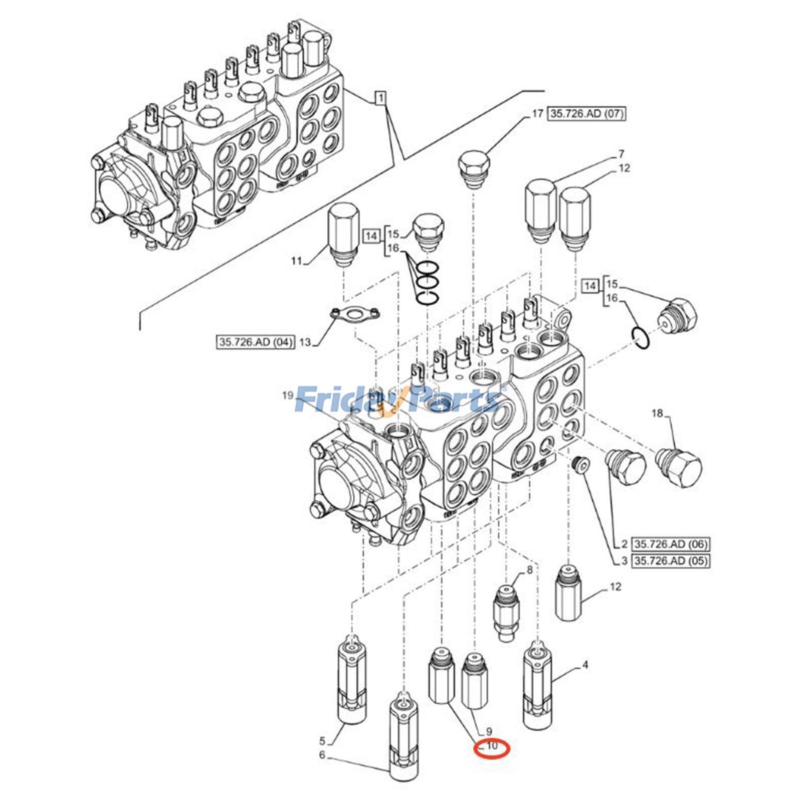 Pressure Relief Valve for Loader