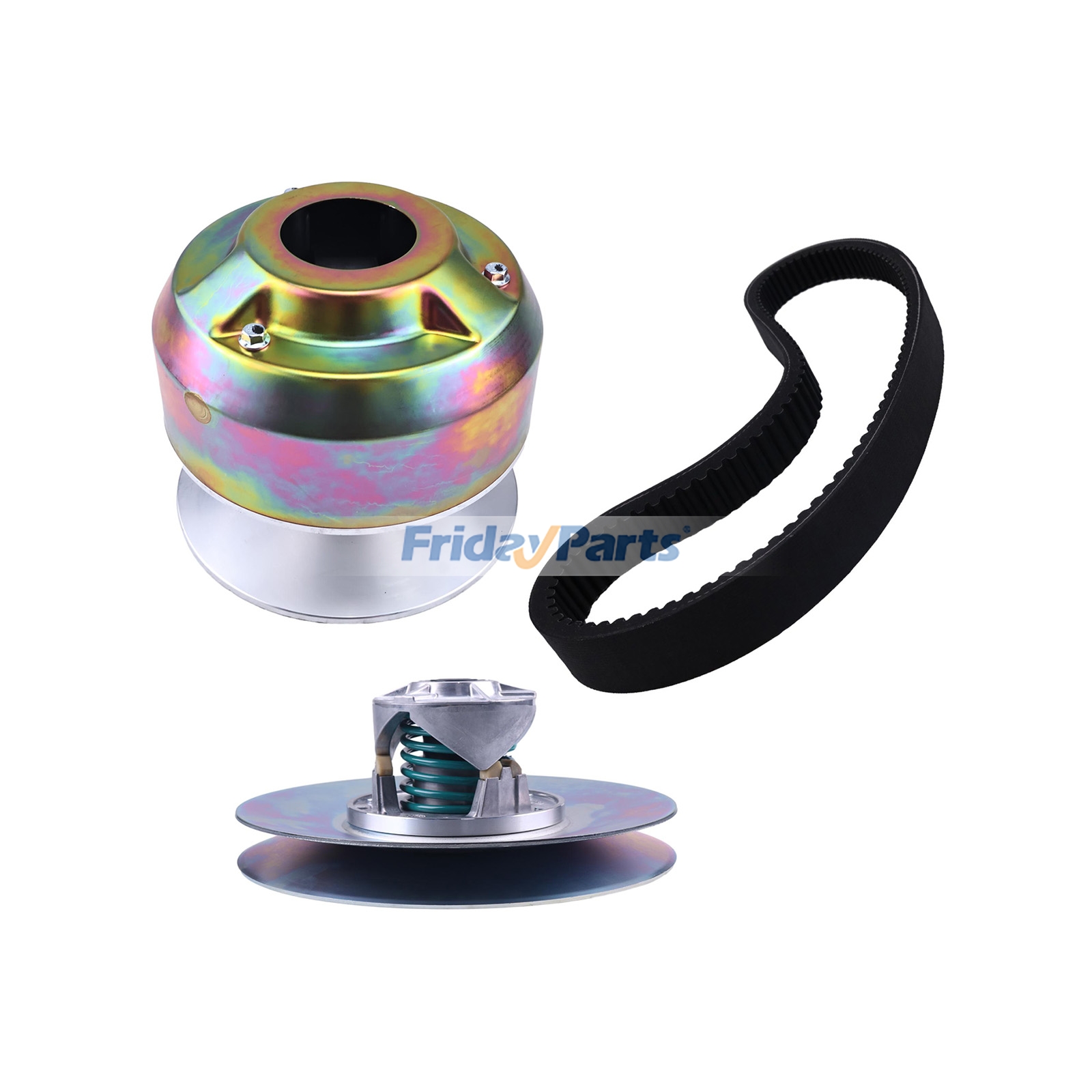 Primary & Secondary Drive Clutch With Belt Kits AM138485 AM138486 UC14244 for John Deere HPX 4X2 4X4 Trail HPX615E Utility Vehicle