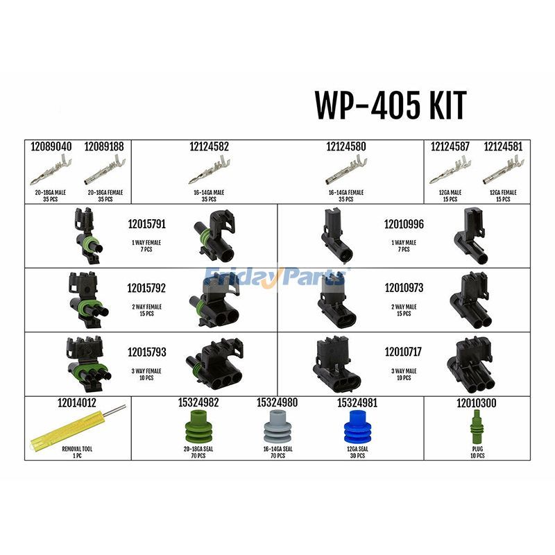 Kit de connecteurs Pro Weather Pack WP-405 de FridayParts