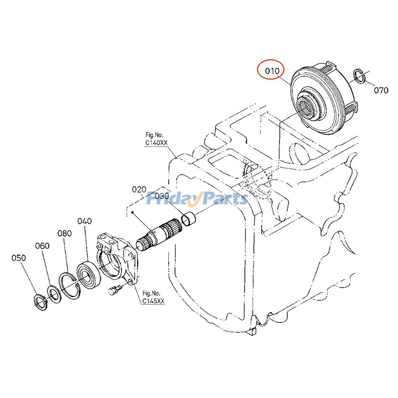 Embreagem da tomada de força (PTO) 3T400-27100 para tratores Kubota M6-101, M6-111, M6-131, M6-141, M108, M105, M110, M120, M125, M126 e M135. para Trator