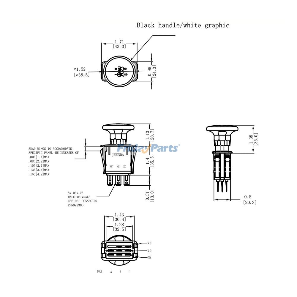 Interrupteur de prise de force pour Craftsman Ariens AYPpour Autres Équipements de Construction