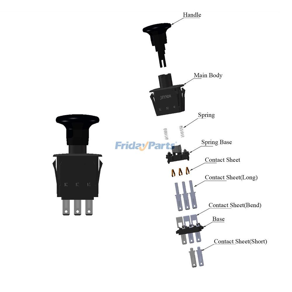 Interrupteur de prise de force pour Craftsman Ariens 582107601 21546196 AYP140404 146283 154959 154963 169416 169417 174651 174652 174653 191231pourPour Craftsman