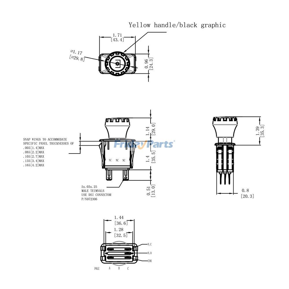 Interrupteur de prise de force Great Dane Delta pour Autres Pour KUBOTA