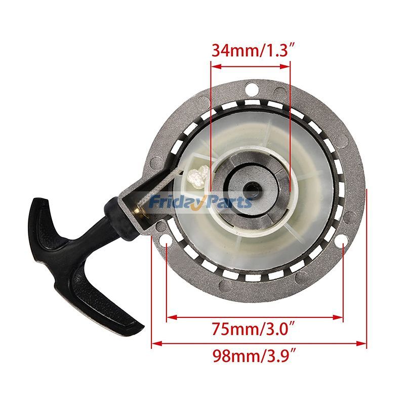 Pull Start Recoil Starter for Brush Cutter ATV Mini Dirt Bike Scooter Water Pump 40-6 Pocket Pit Bike 2 Stroke for Engine