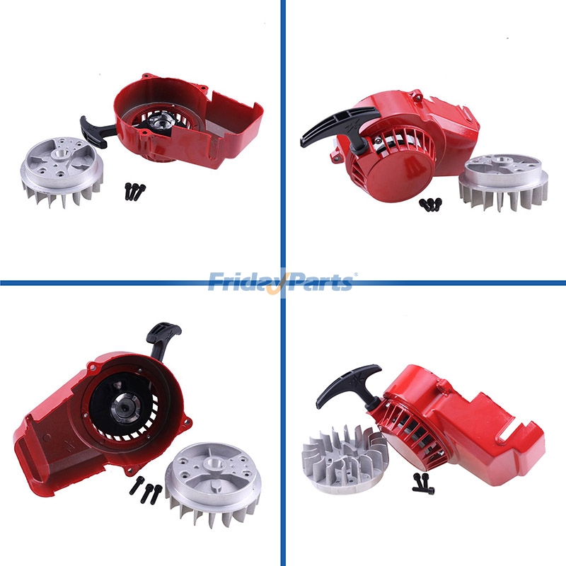 Pull Start Recoil Starter With Flywheel for Pocket Coolster SSR SX50 Mini Dirt Bike Moto Quad ATV 2 Stroke for Engine
