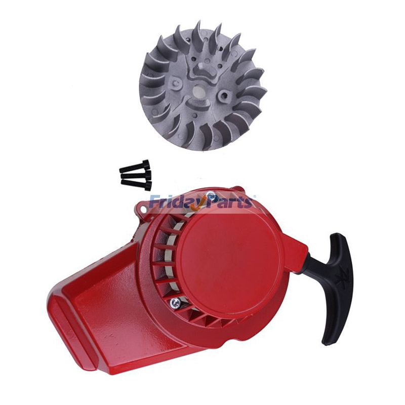 Pull Start Recoil Starter With Flywheel for Pocket Coolster SSR SX50 Mini Dirt Bike Moto Quad ATV 2 Stroke 47cc 49cc