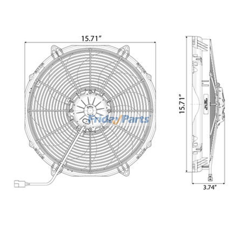 Puller Fan  For Spal Other Construction Equipment