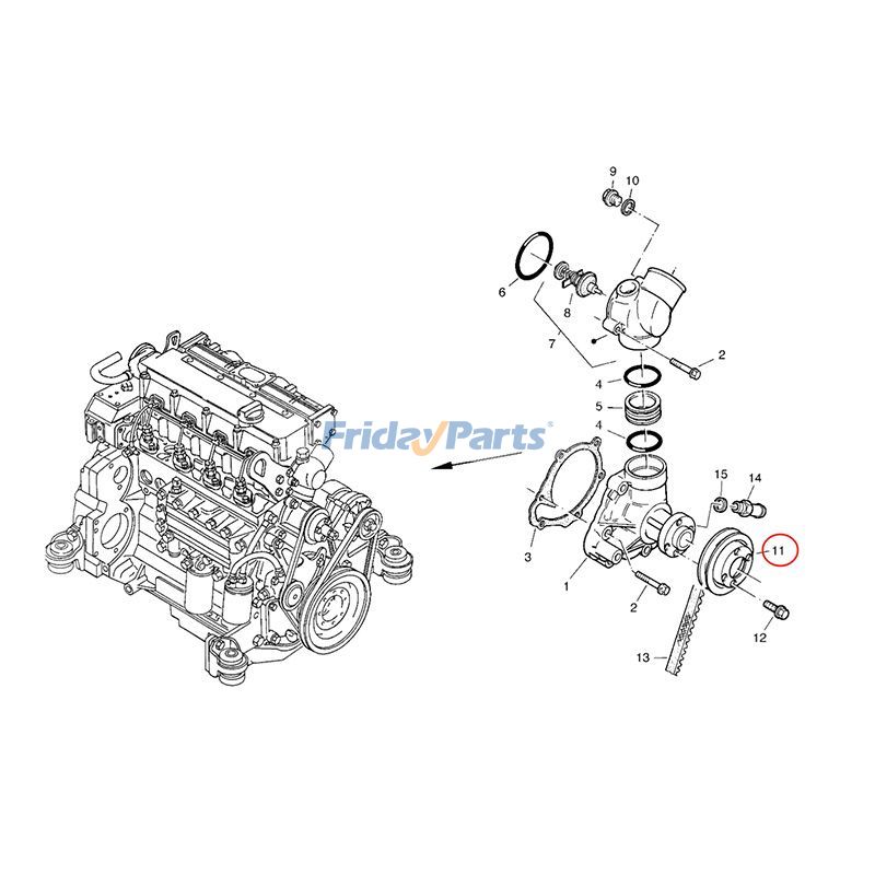 FridayParts Riemenscheibe Penta-Rad