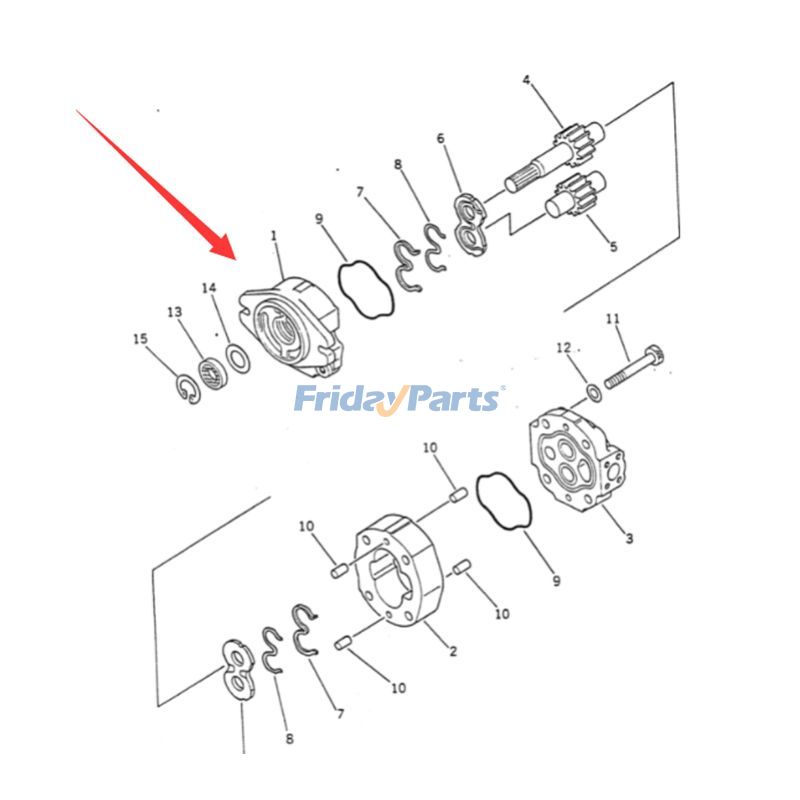 FridayParts Pump Assembly Wheel