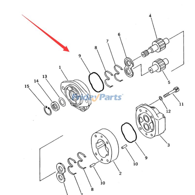 Conjunto de bomba 705-11-32110 para tiendetubos Komatsu D85C-21 D85C-21-A Para KOMATSU