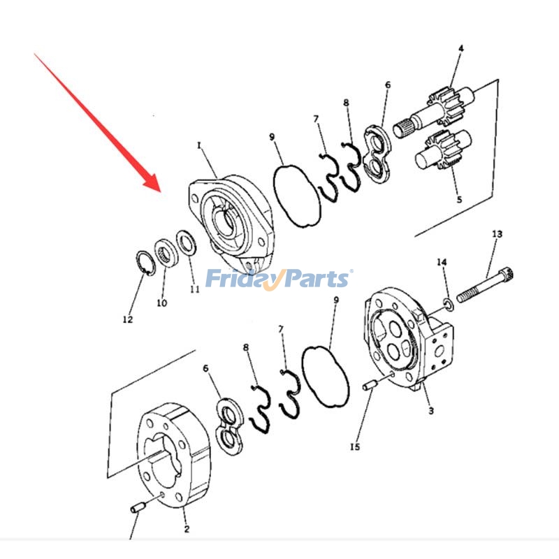 Pump Assembly for Excavator