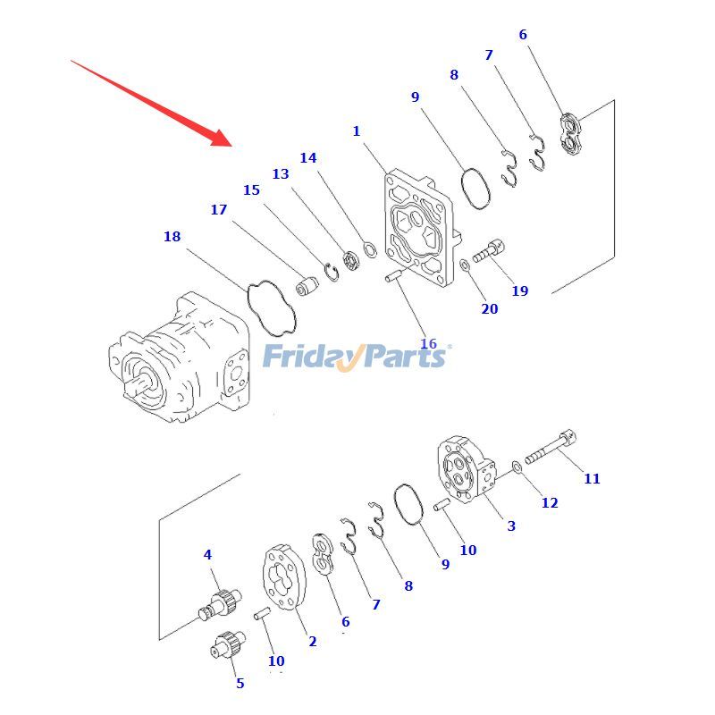 エクスカベーター ポンプアセンブリ